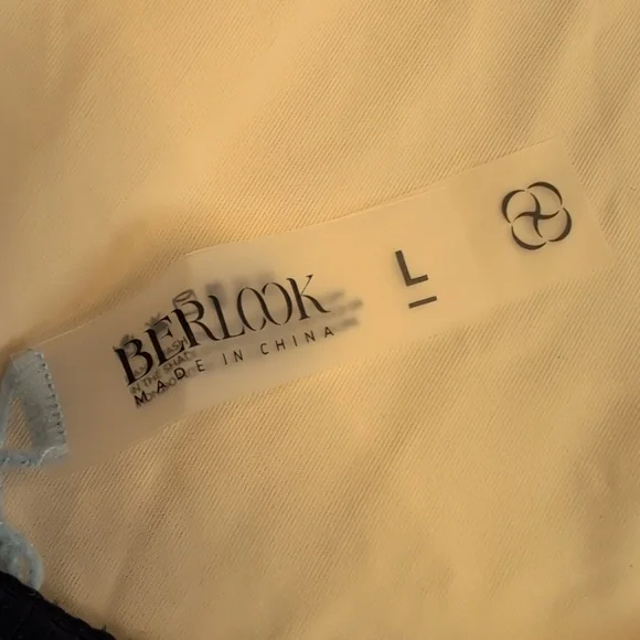 Berlook Blue Contrast Trim One-Piece Swimsuit Size Large NWT - Picture 12 of 13